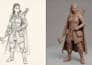 convert image to 3d sculpt bas relief model for cnc carving, engraving printing